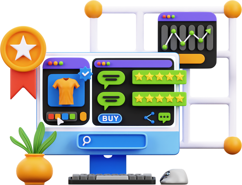 3D E-Commerce Product Review Interface